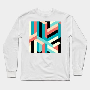 Abstract 3d  isometric buildings Long Sleeve T-Shirt